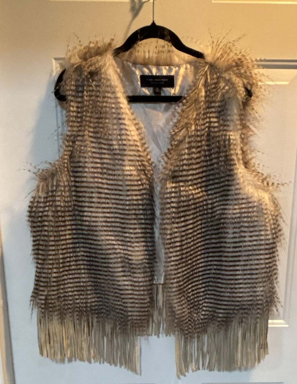 Marc New York Faux Fur Fringe Vest Size XL